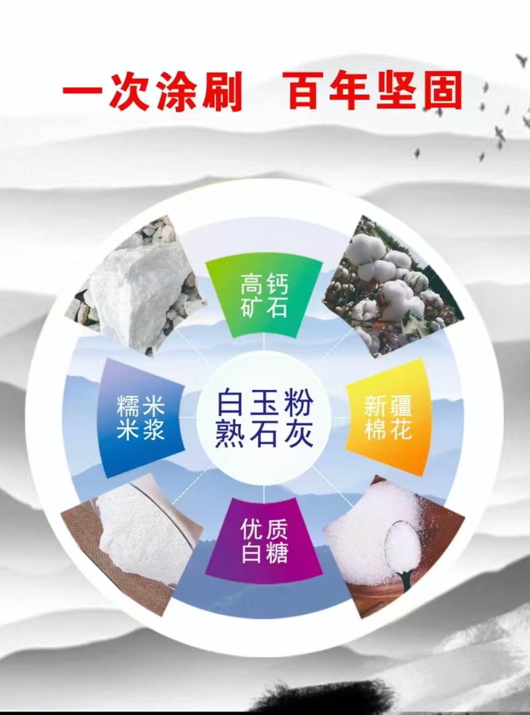 八彩熟石灰古方白玉粉